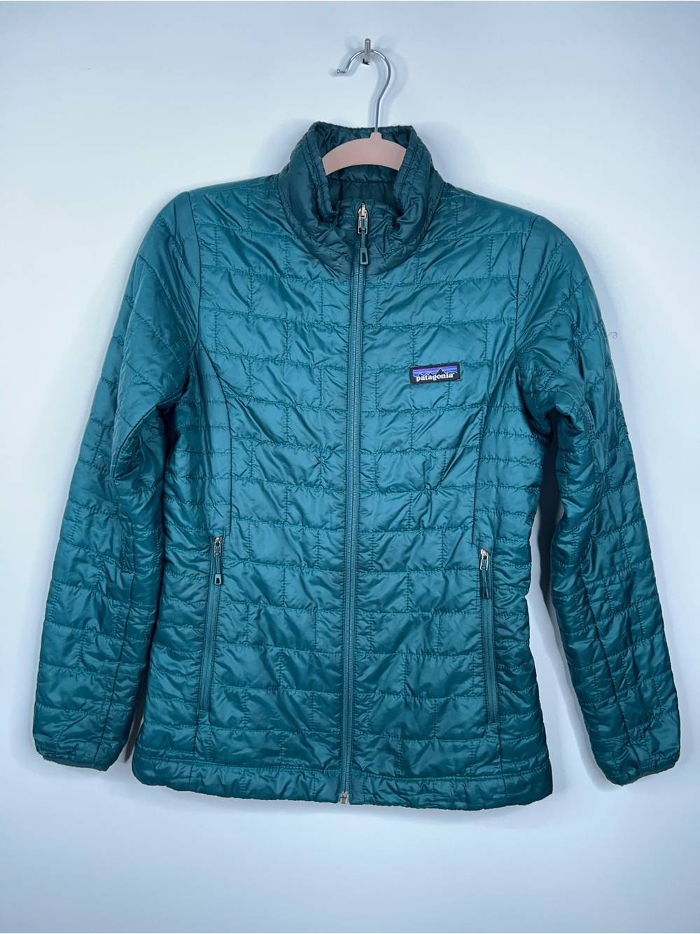 Patagonia Women's Nano Puff Jacket Wavy Blue Lightweight Packable Teal XS